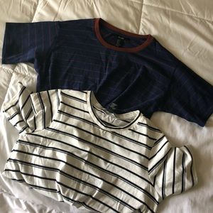 2 CROP TOPS STRIPES